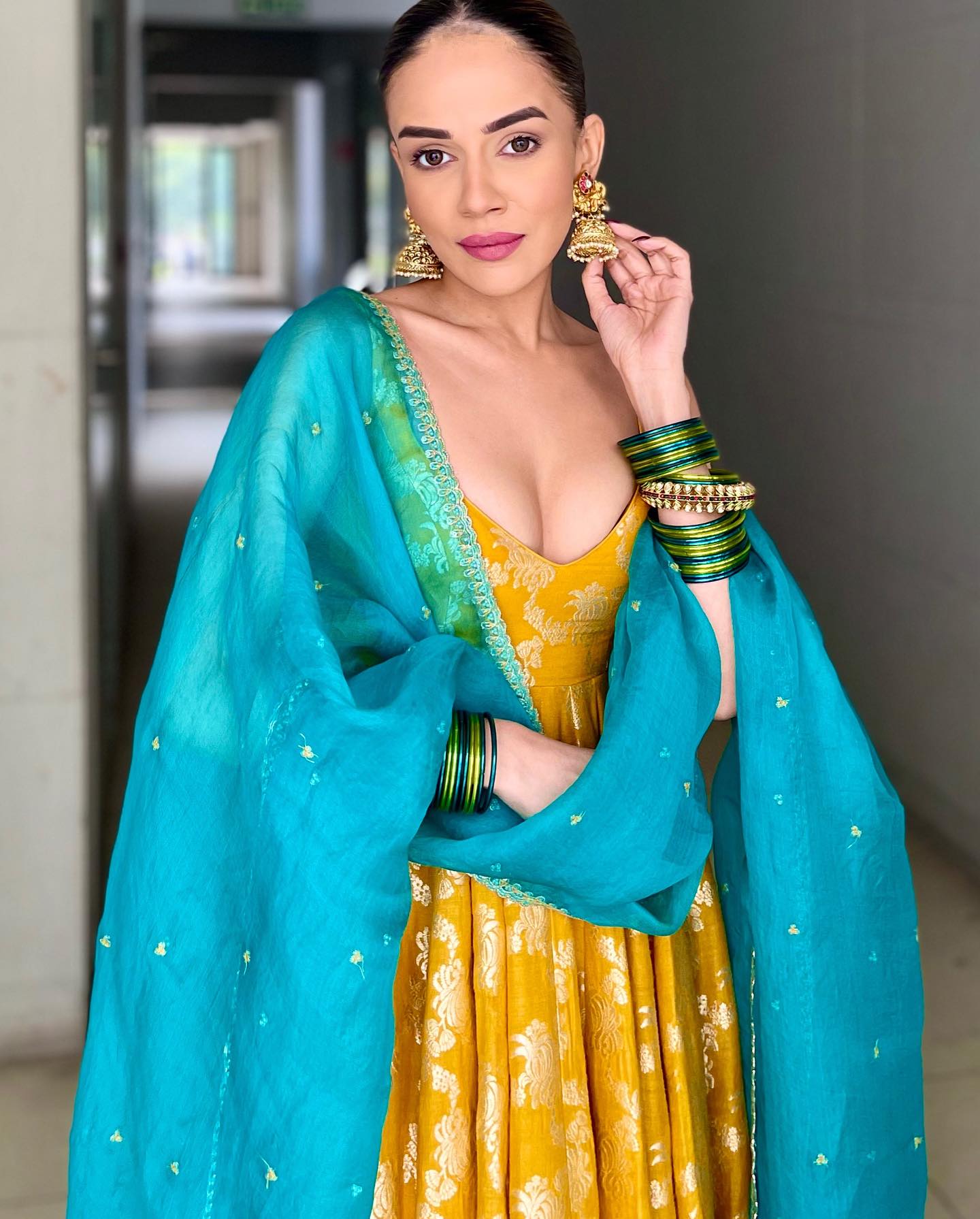 komal Pandey Anarkali Set