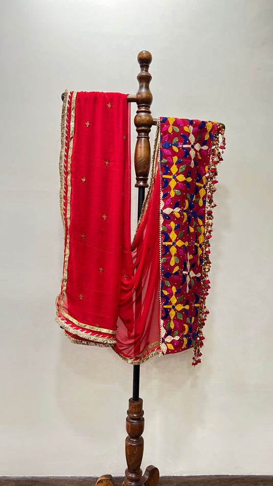 Chiffon With Patchwork Dupatta