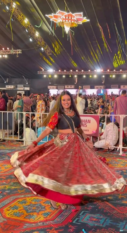 Aarti Ajrakh Lehenga Set