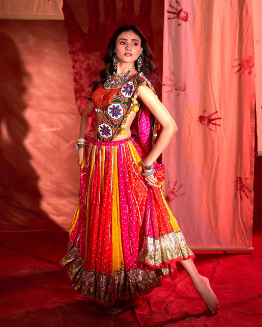 Janki Bandhani Lehenga Set