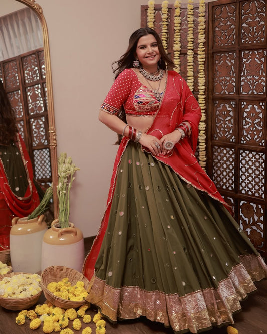 Radhika Bhardwaj Green Lehenga Set