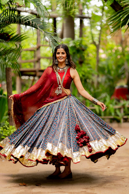 Modal Multikali Lehenga Set - Anjanase