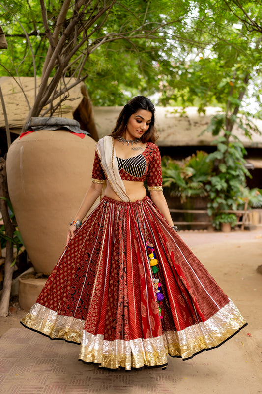 Ajrakh Gamthi Skirt