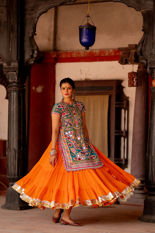 Kesari Flared Skirt - Anjanase