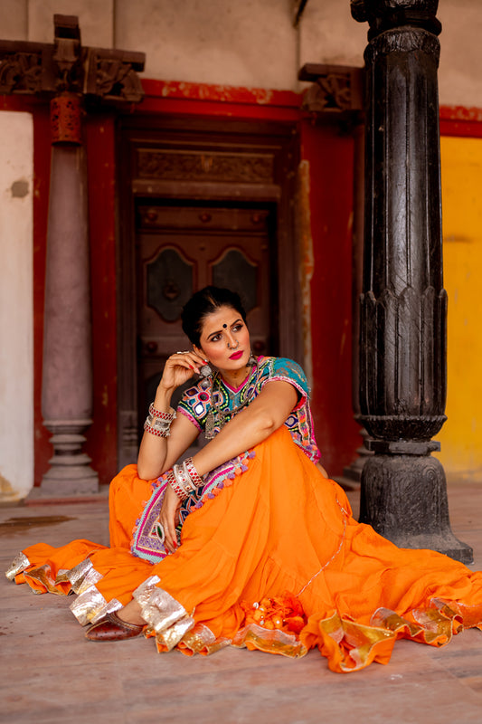 Kesari Flared Skirt - Anjanase