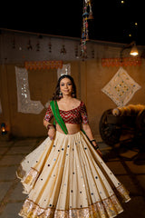 Maroon Bandhani Patch Blouse - Anjanase