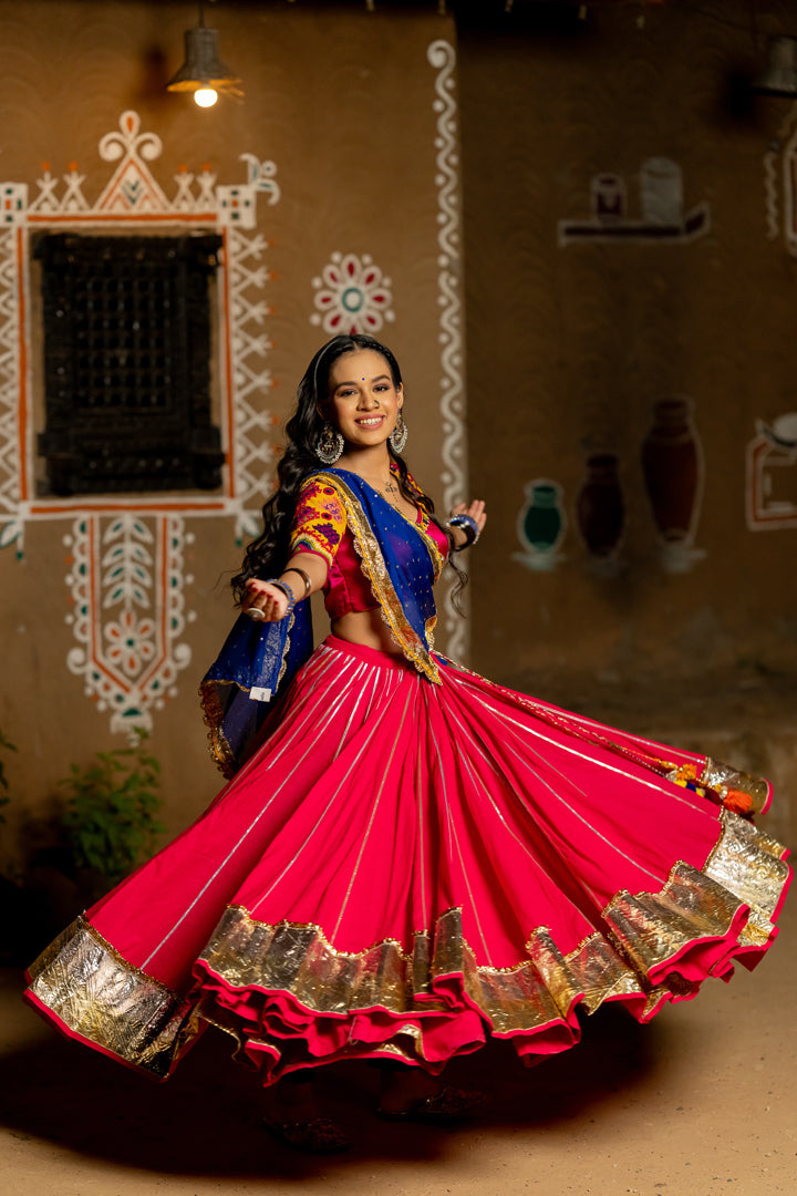 Pink Cotton Skirt - Anjanase