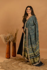 Black Anarkali Set - Anjanase