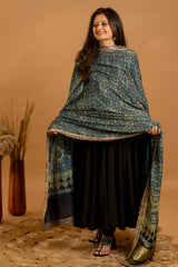 Black Anarkali Set - Anjanase