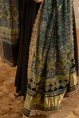 Black Anarkali Set - Anjanase