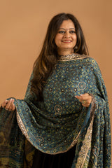 Black Anarkali Set - Anjanase