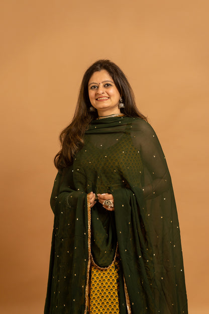 Ajrakh  Anarkali set - Anjanase