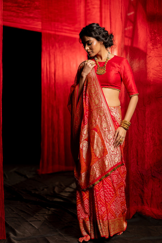 bandhani saree 