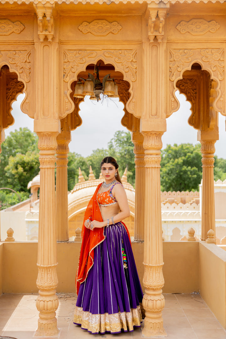 Purple Cotton Skirt