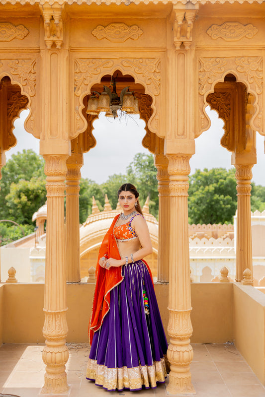 Purple Cotton Skirt