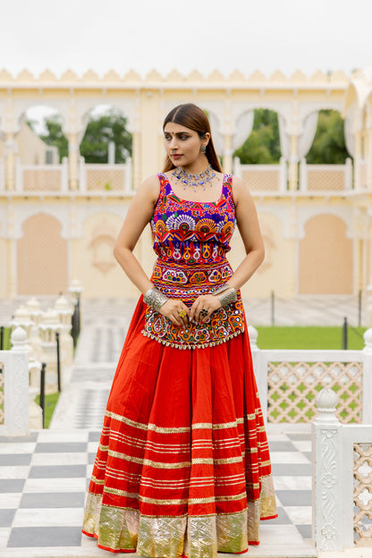 Rust Gradation Lehenga Set