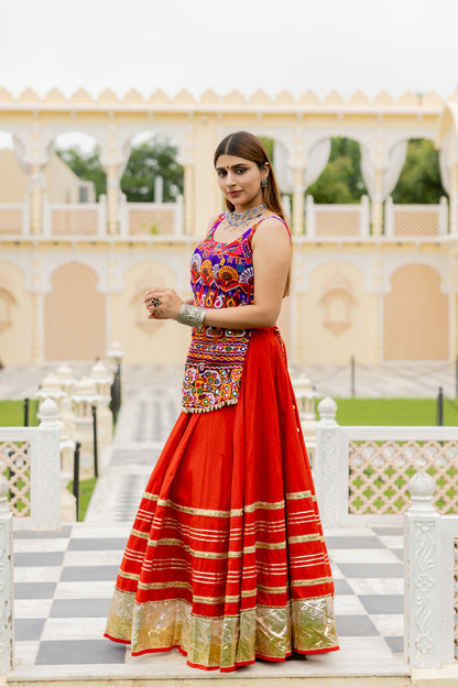 Rust Gradation Lehenga Set