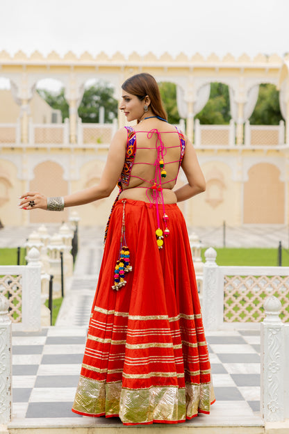 Rust Gradation Lehenga Set