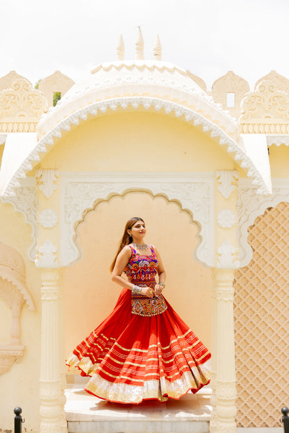 Rust Gradation Lehenga Set