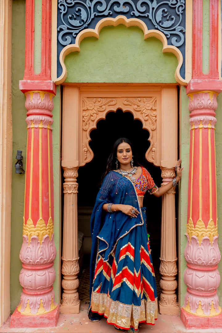 Rust Bandhani Blouse