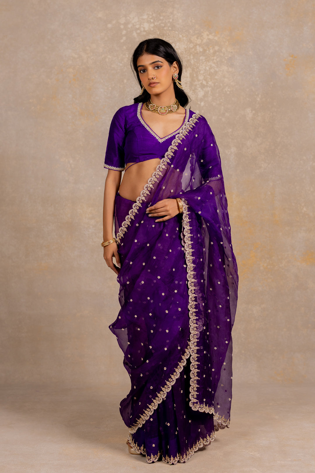 organza saree
