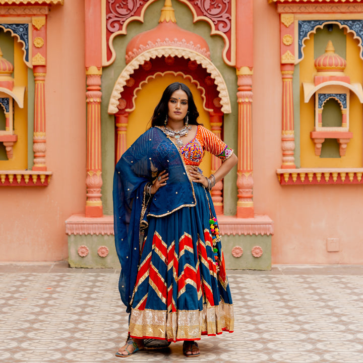 Rust Bandhani Blouse