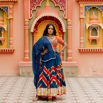 Rust Bandhani Blouse