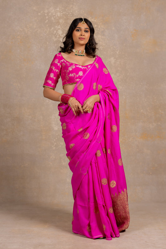 Polka dot saree