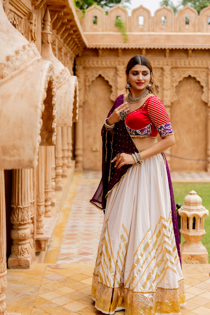 Off White Lehenga Set