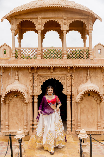 Off White Lehenga Set