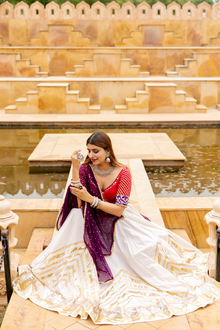 Off White Lehenga Set