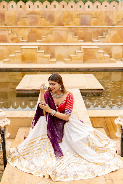 Off White Lehenga Set