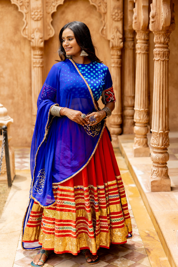 Blue Bandhani Blouse