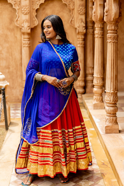 Blue Bandhani Blouse
