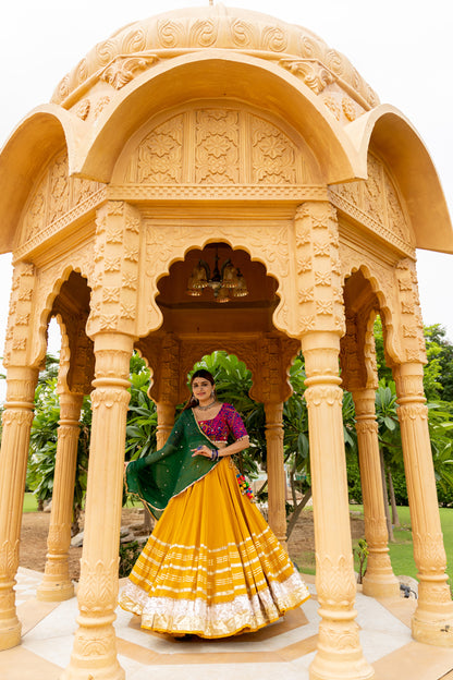 Mustard Gradation Skirt