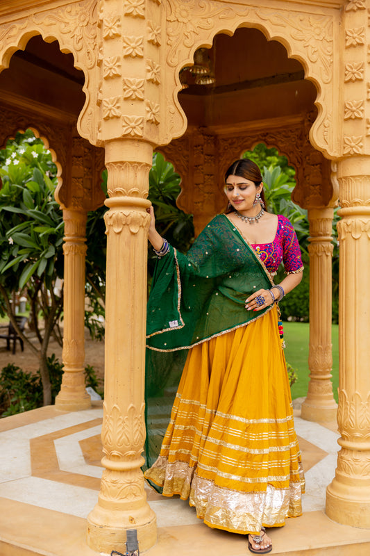 Mustard Gradation Skirt