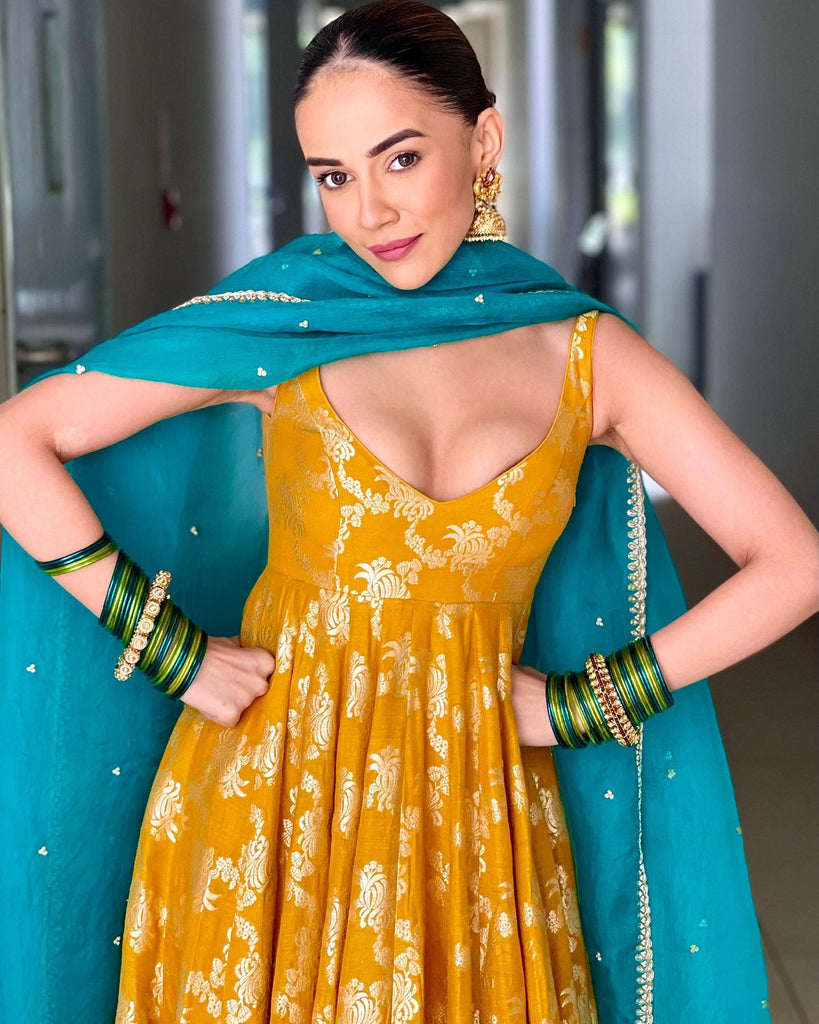 komal Pandey Anarkali Set