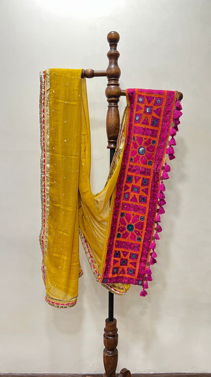 Chiffon With Patchwork Dupatta