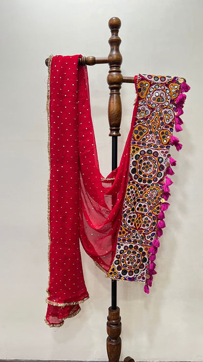 Chiffon With Patchwork Dupatta