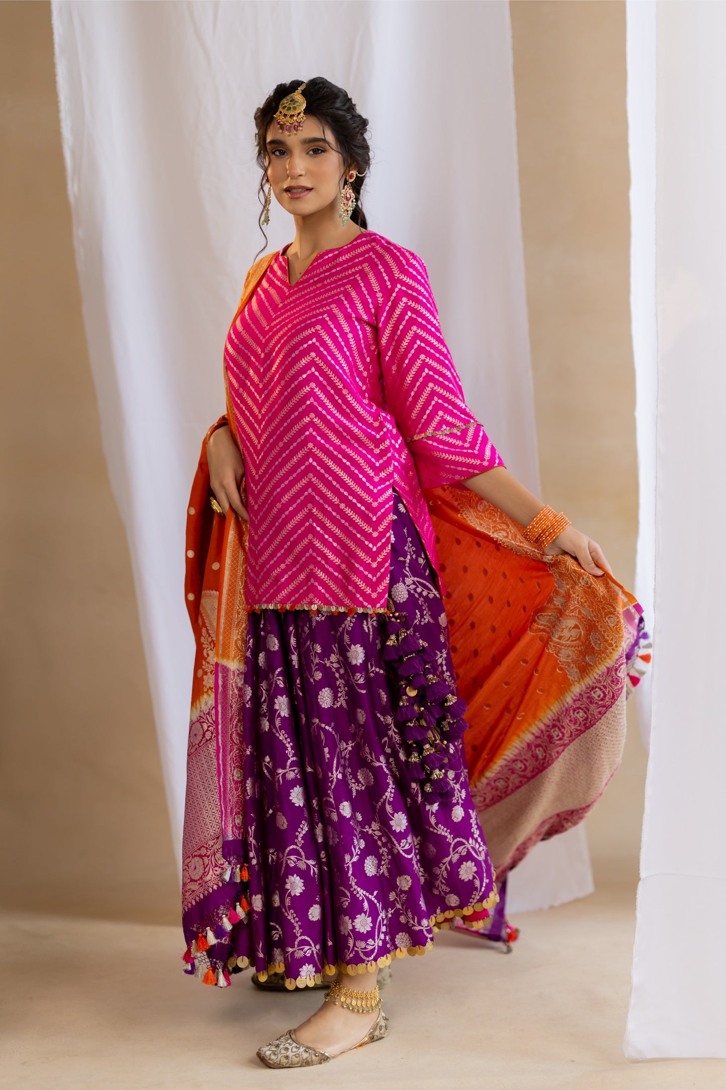 Phulkari Kurta Set