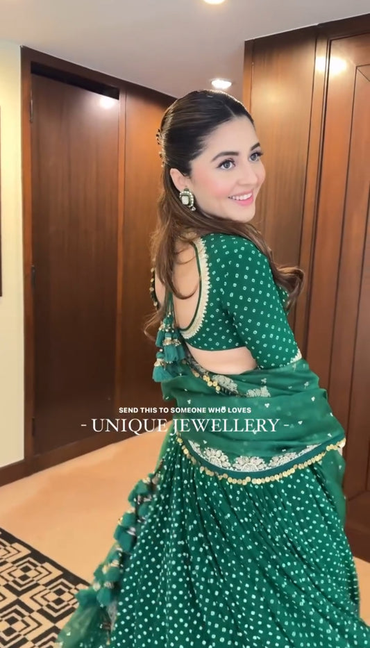 Isha Multani Green Lehenga - Anjanase