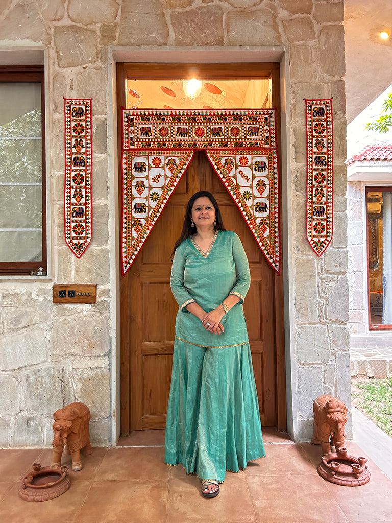 Navratri Firoji sharara set
