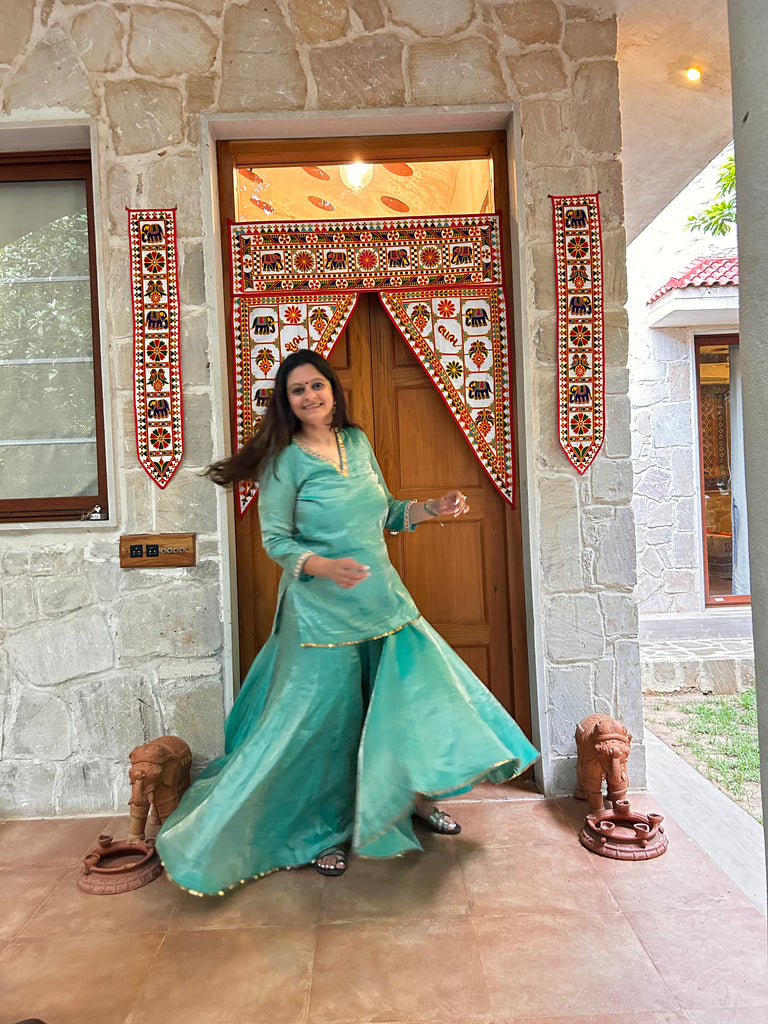 Navratri Firoji sharara set