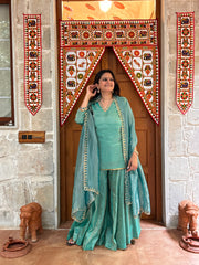 Navratri Firoji sharara set