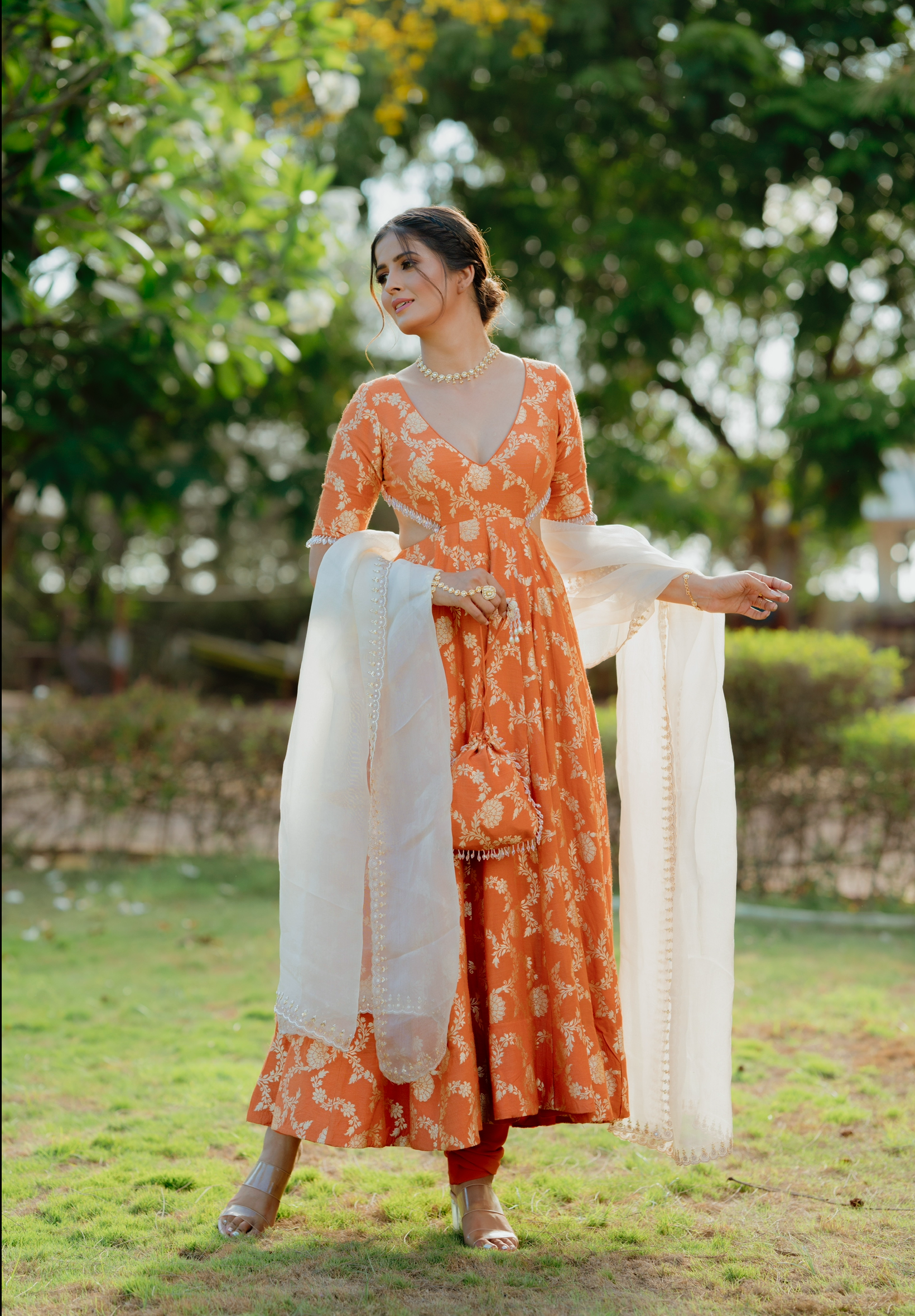 Ruby Anarkali Set - Anjanase
