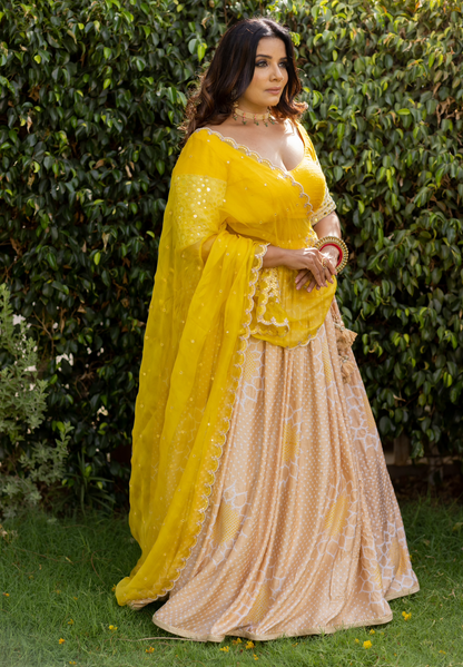 bandhani lehenga set