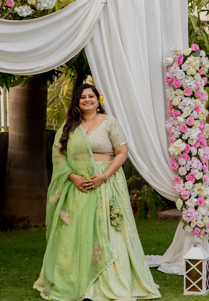 bandhani lehenga set 