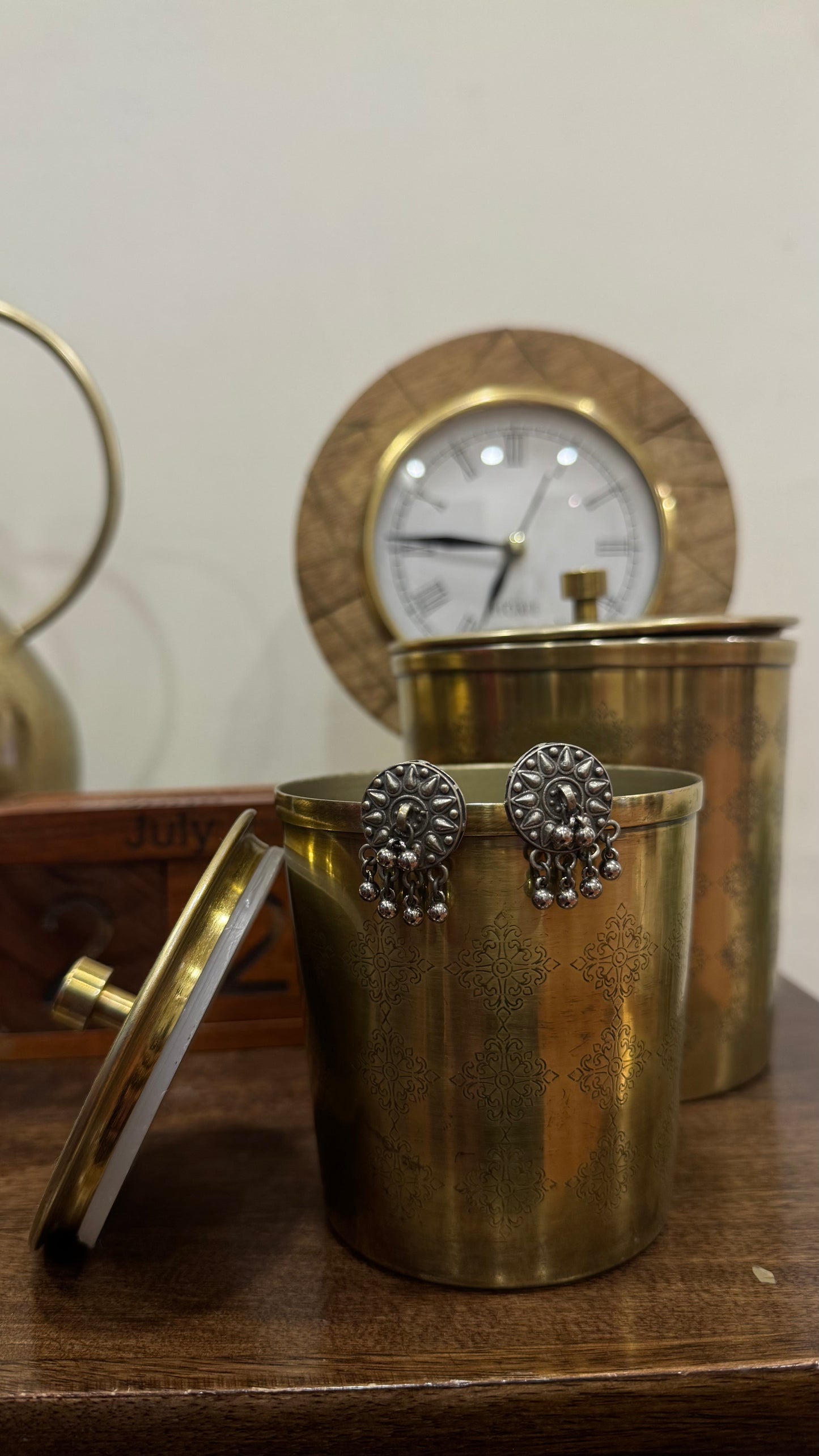 Oxidised Earring
