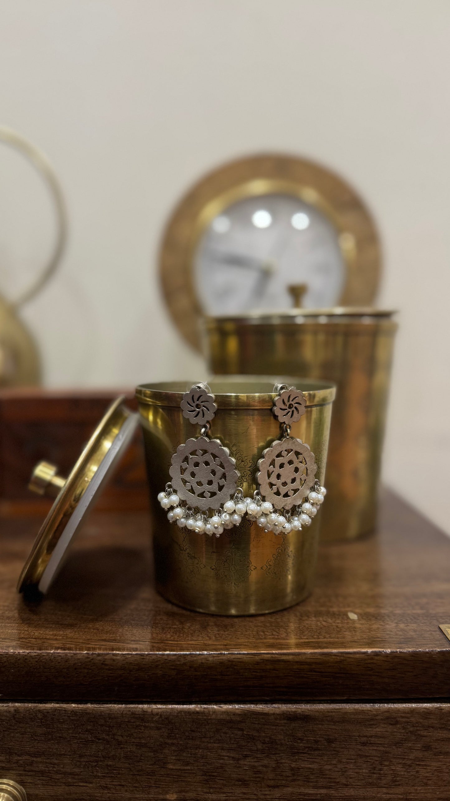 Oxidised Earring