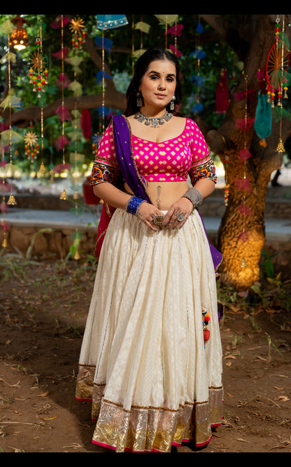 Rhythm Pink Kodi Bandhani Blouse